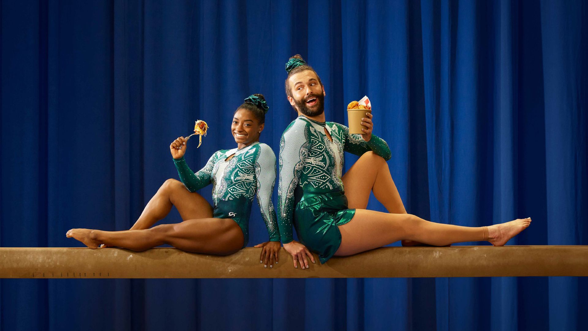 Simone Biles and Jonathan Van Ness on Gymnastics, Takeout, and the 2021 Tokyo Olympics