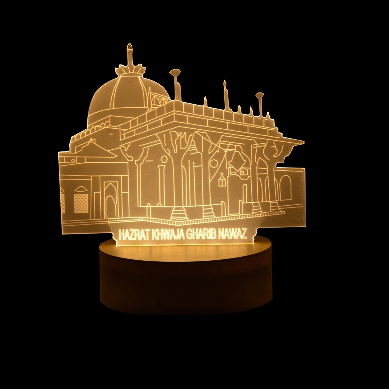 Buy CHUNGROO 786 Khwaja Moinuddin Chisty Darbar Ajmer Sharif Dargah Tomb Dual Light Showpiece Online at Low Prices in India