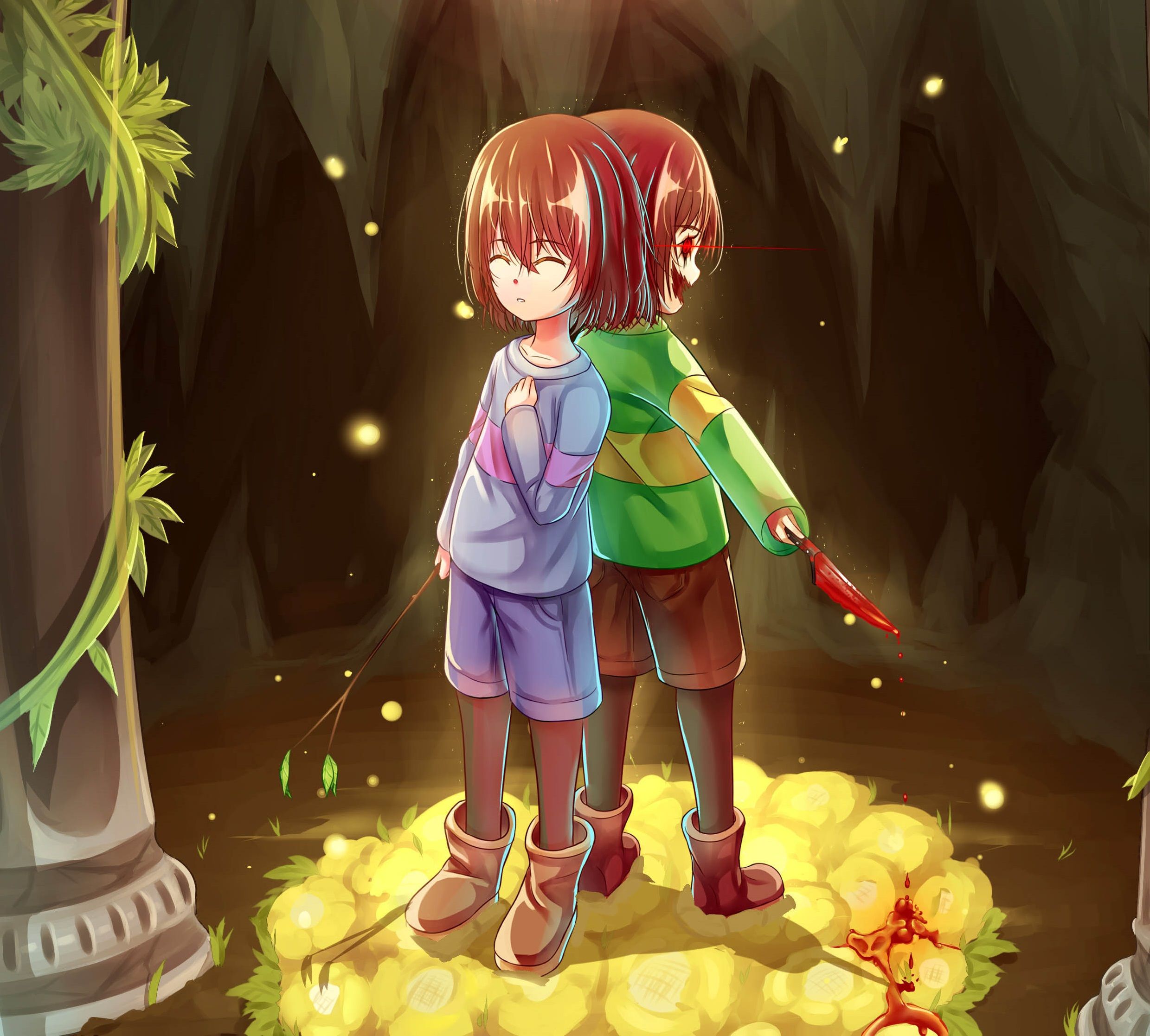 Frisk, Chara Wallpaper And Background Undertale Wallpaper & Background Download