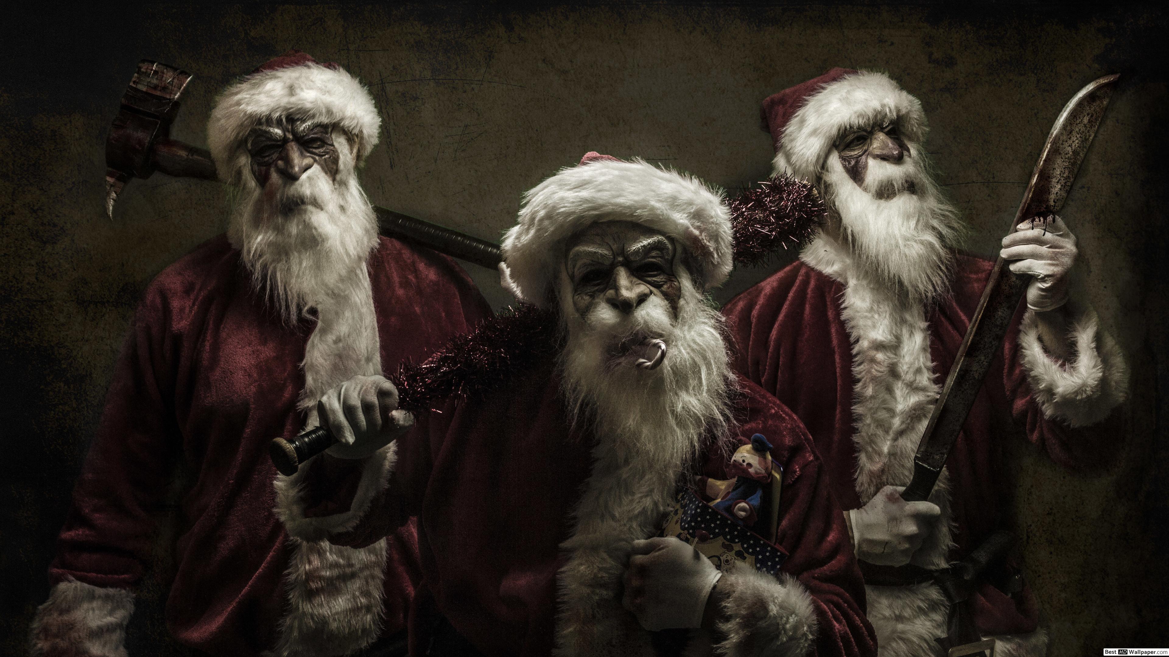 Evil Santas HD wallpaper download