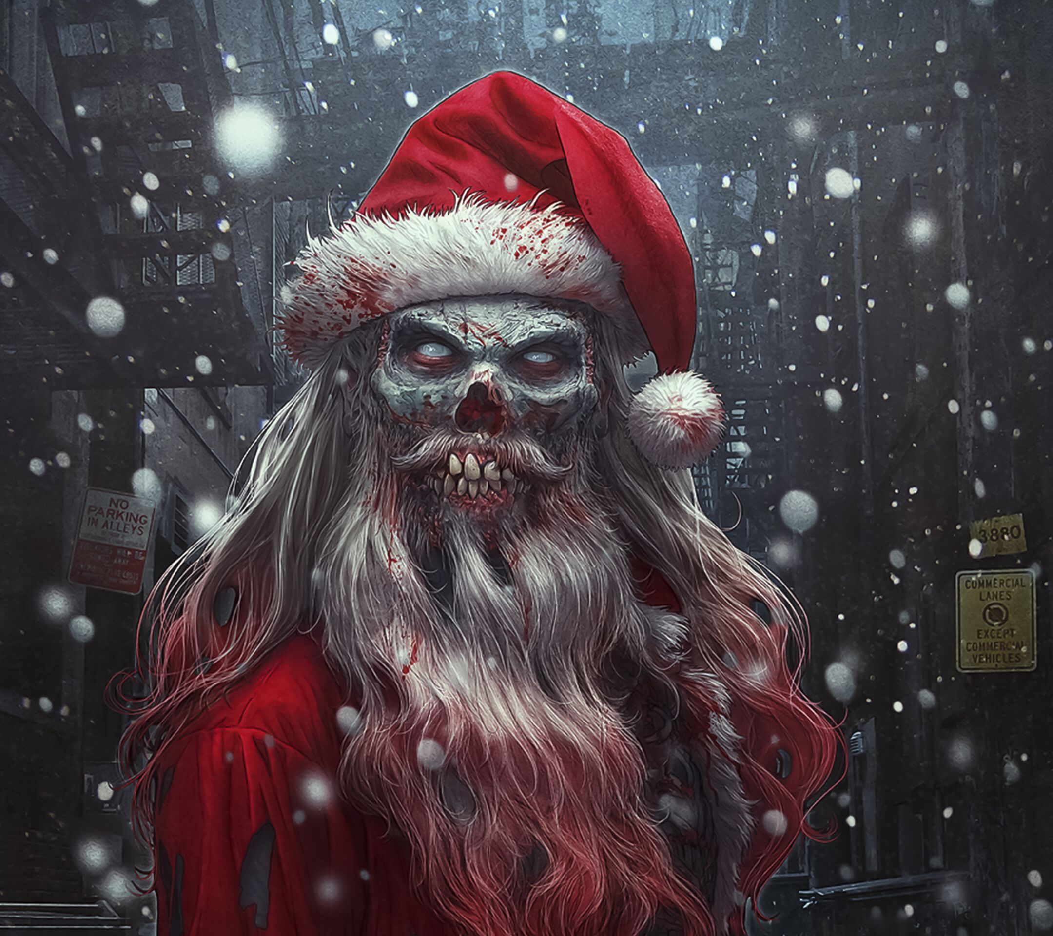 Zombie Christmas Wallpaper