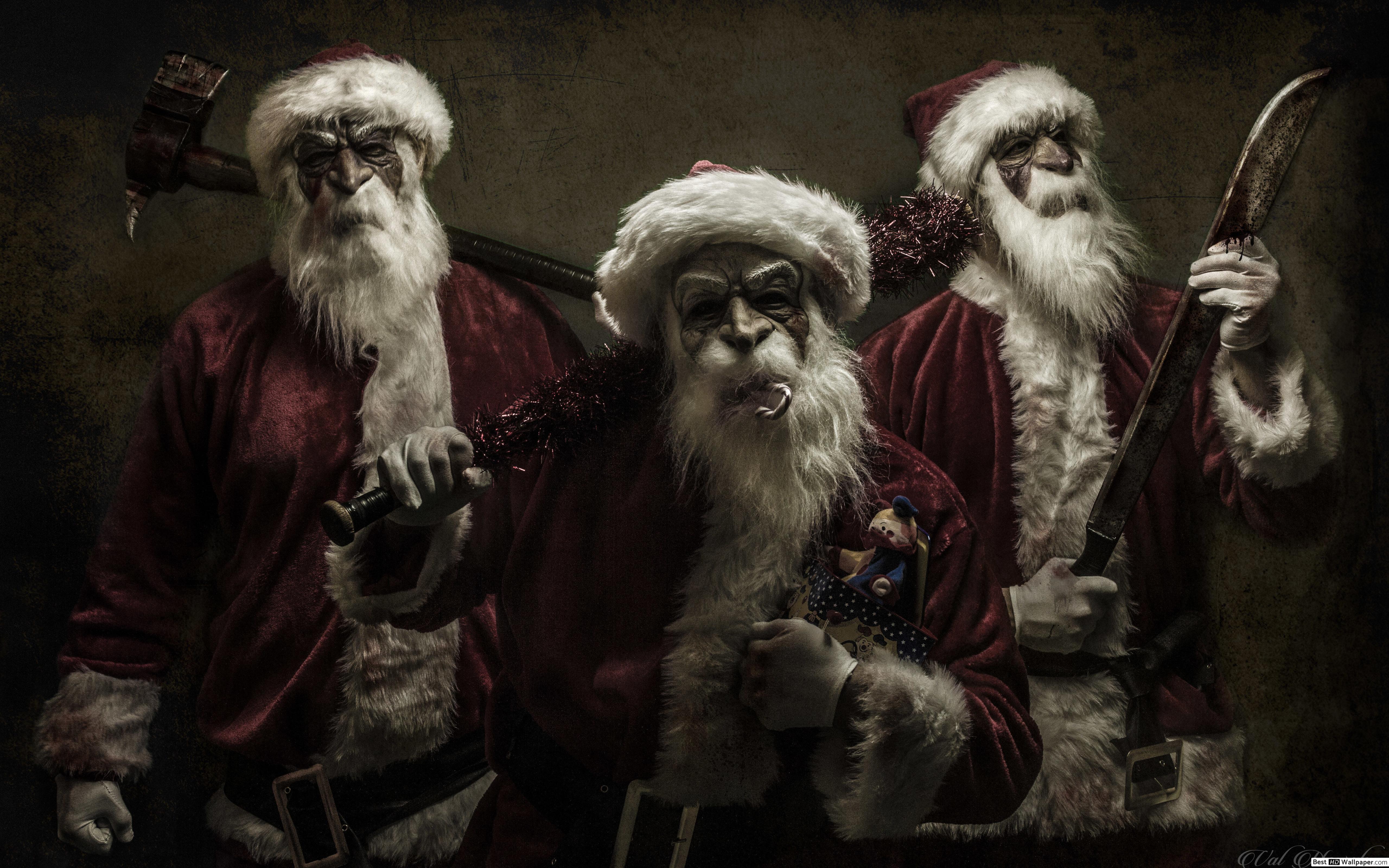 Evil Santas HD wallpaper download