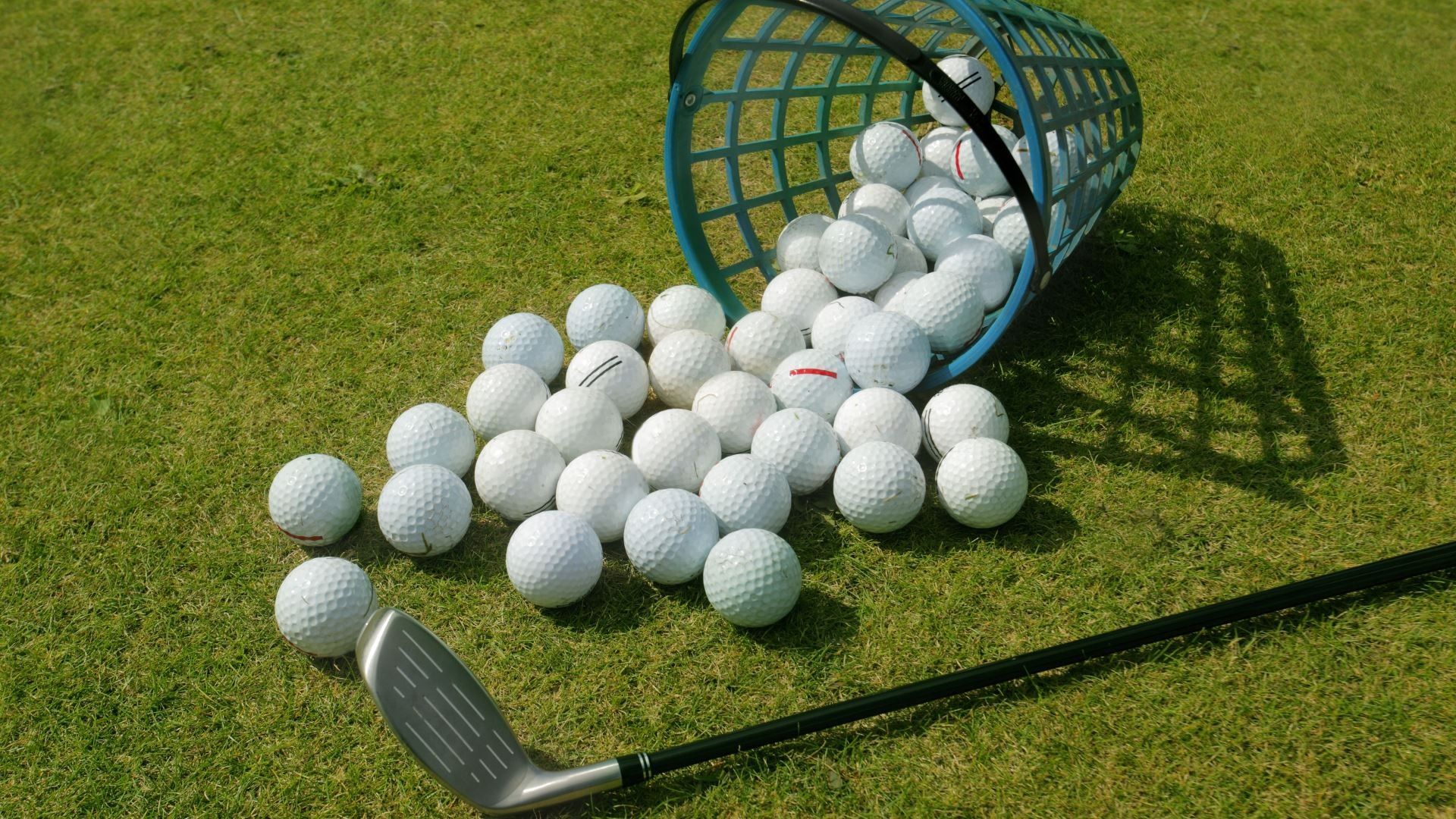 Golf balls on the golf course wallpaper download. Wallpaper, picture, photo