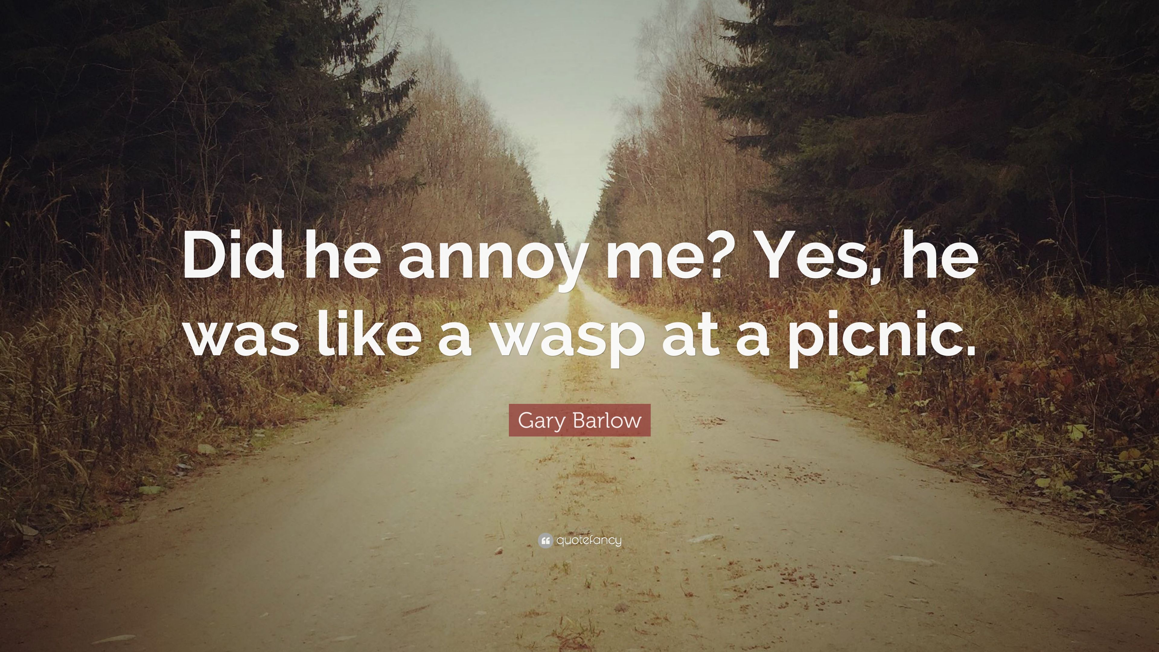 Gary Barlow Quote: “Did he annoy me? Yes, he was like a wasp at a picnic.” (7 wallpaper)