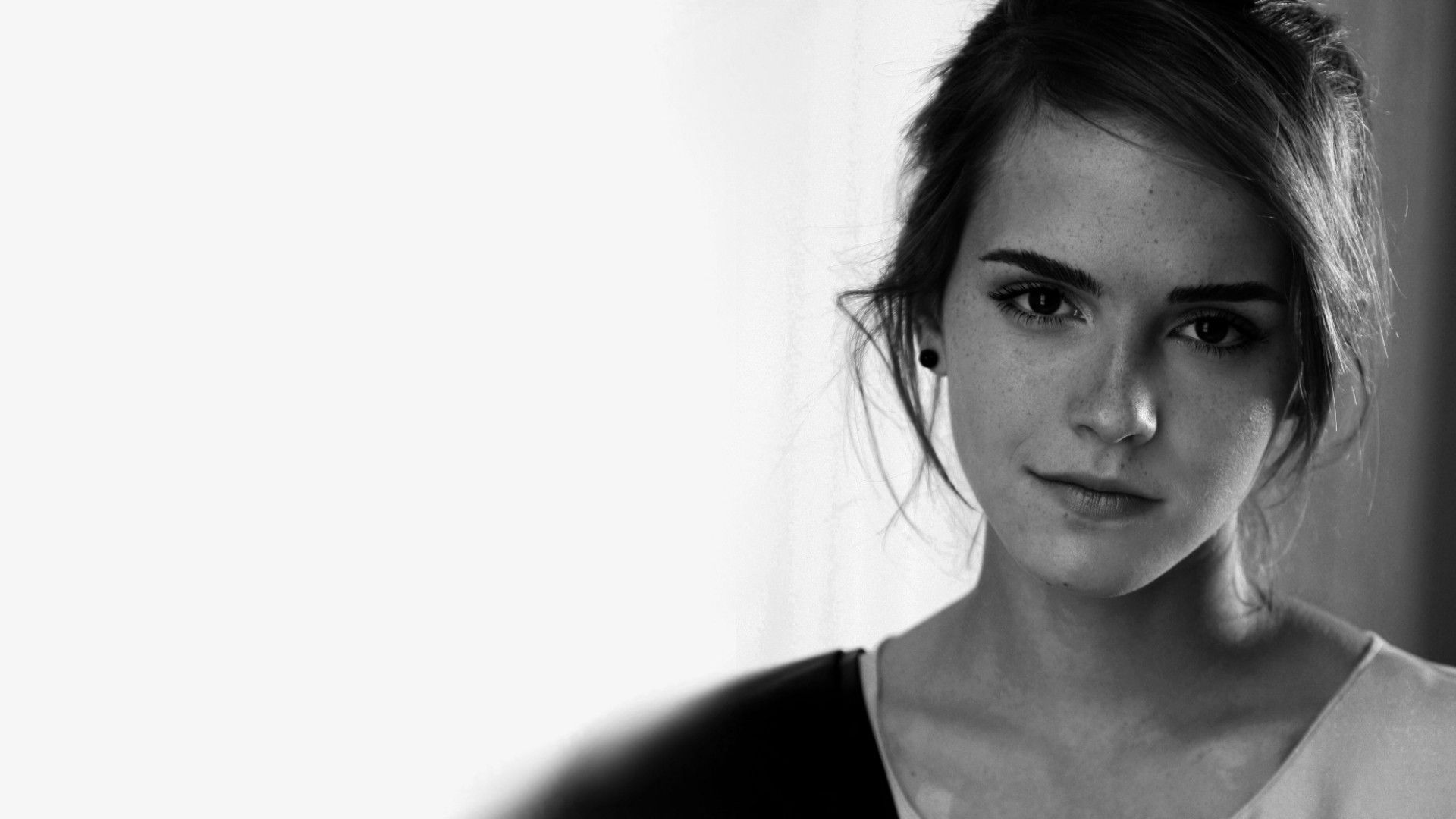 Emma Watson, Hermione Granger, Actress, Harry Potter, Monochrome, Brunette, Actor, Women Wallpaper HD / Desktop and Mobile Background