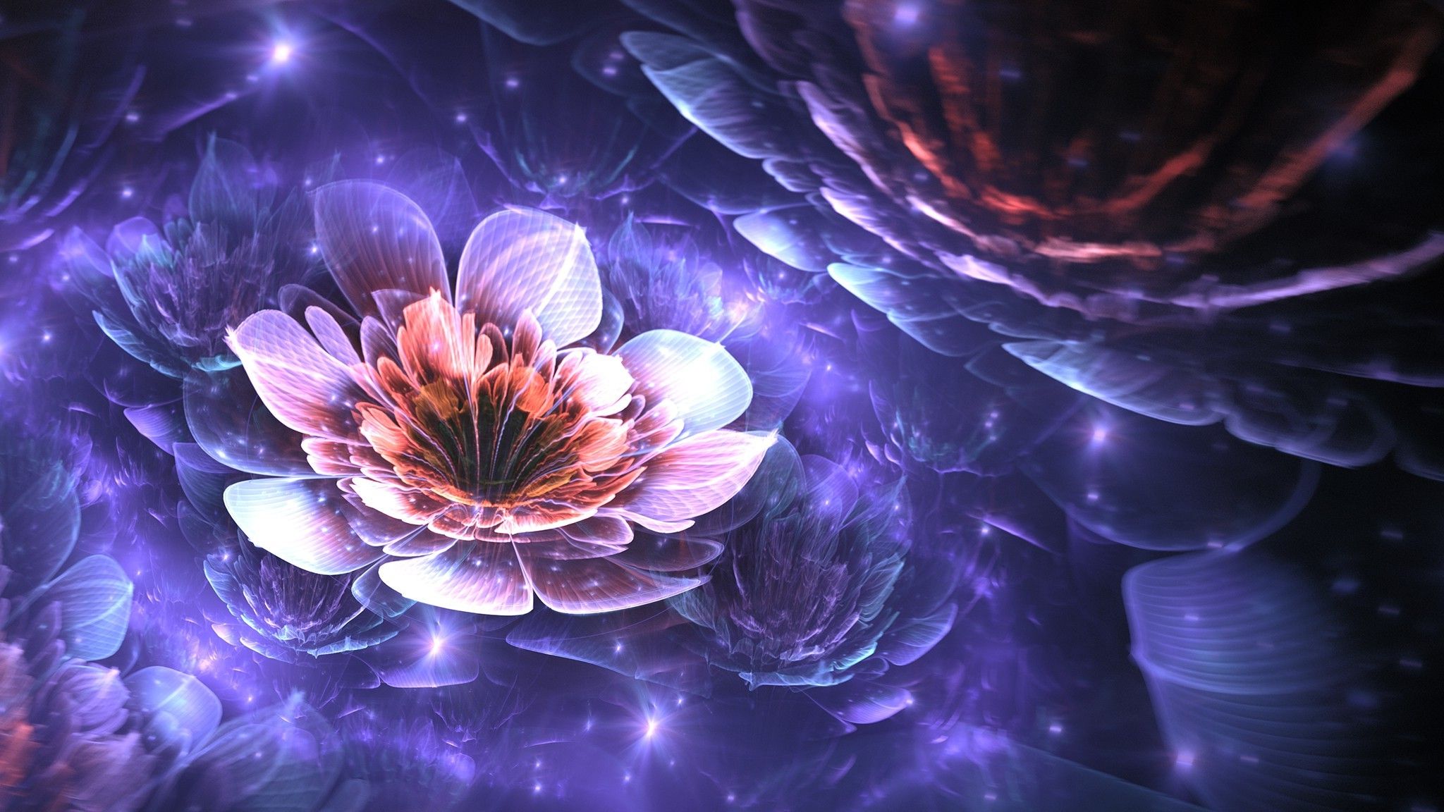 3D Background Flowers Best 3D Wallpaper For Desktop Flower Digital Art HD Wallpaper
