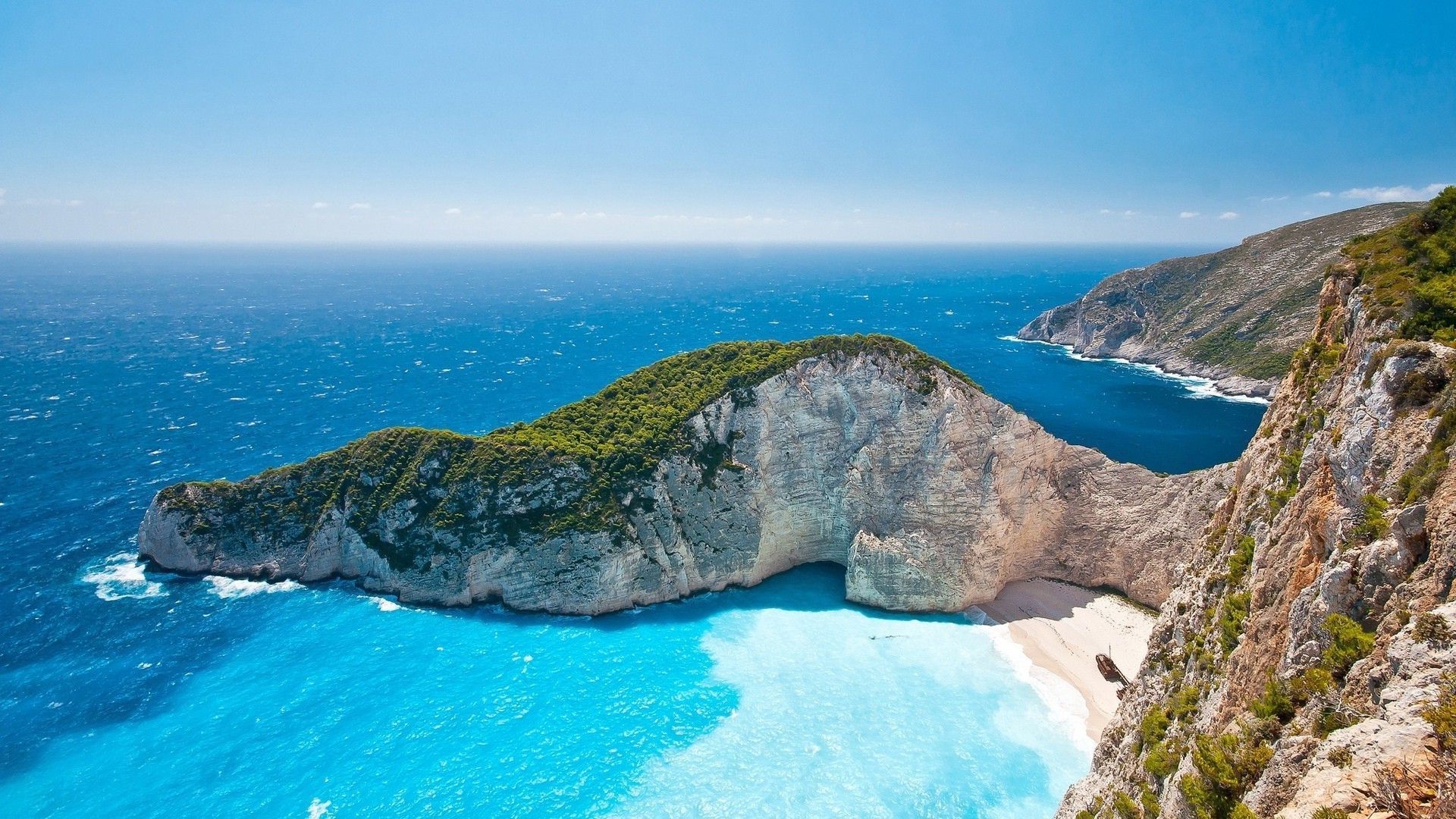landscape, Greece, Zakynthos, Navagio Beach Wallpaper HD / Desktop and Mobile Background