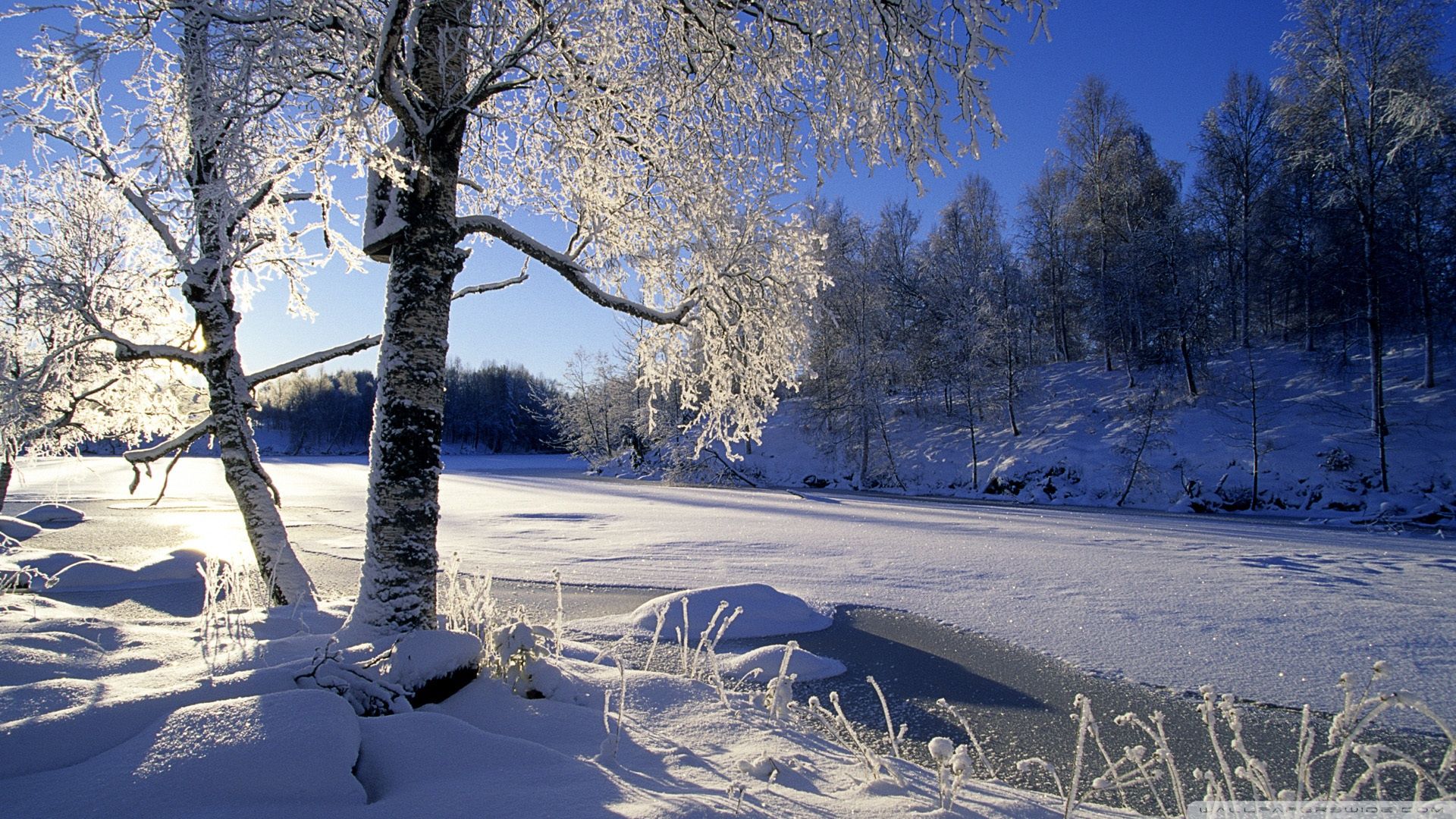 Frozen River, Winter Ultra HD Desktop Background Wallpaper for 4K UHD TV, Tablet