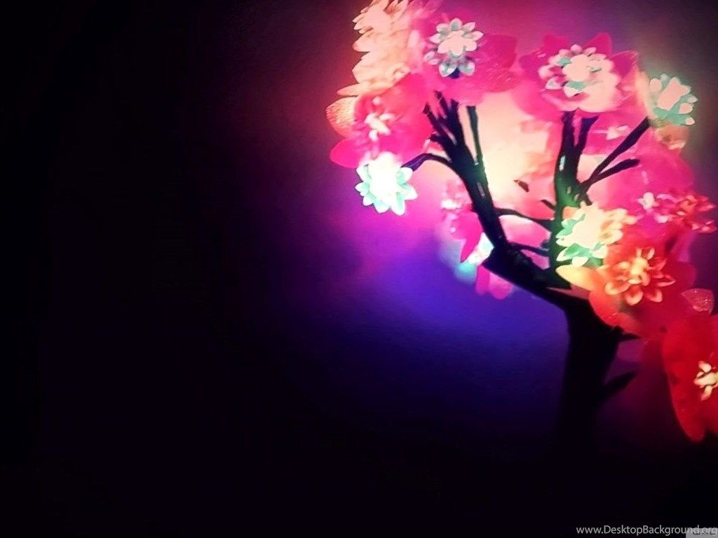 Neon Flower Wallpaper Desktop Background