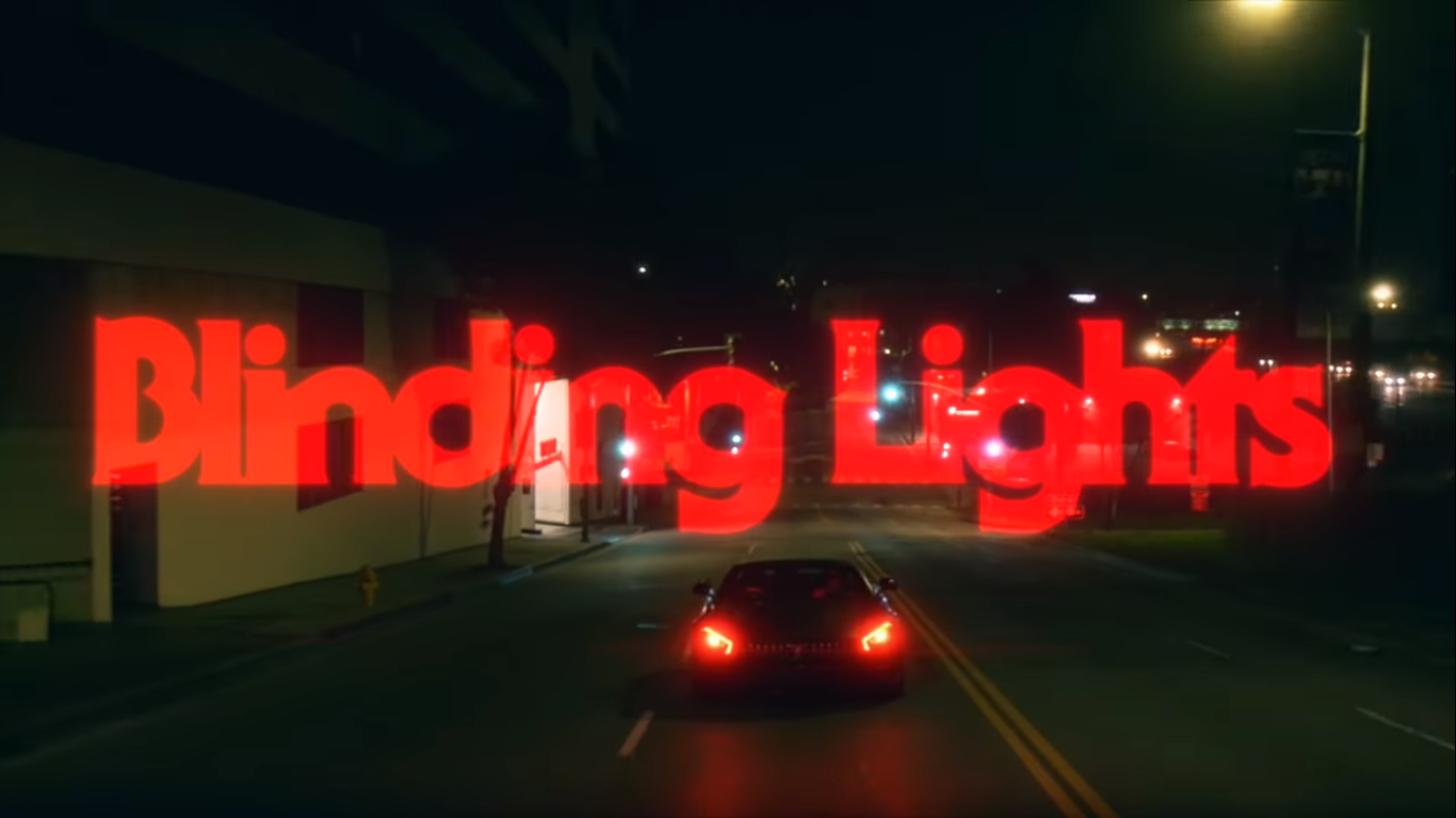 Blinding Lights Chromatics Re Mix Music Video Is A Visual Stunner