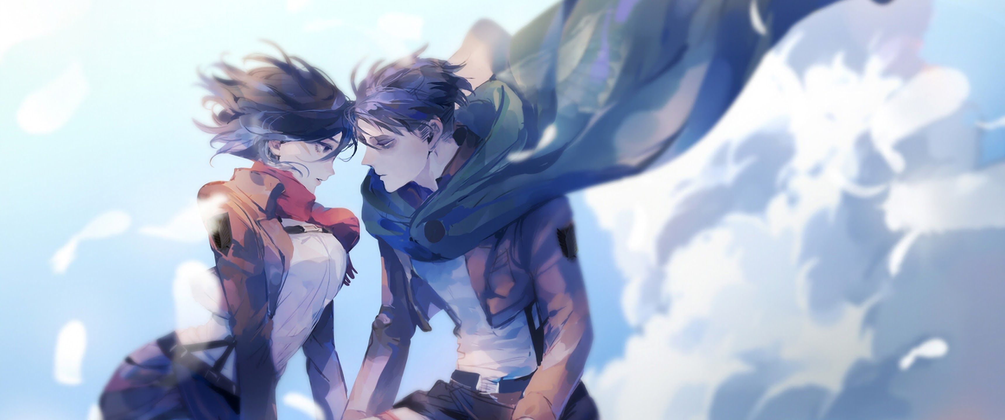 Mikasa and Levi Attack on Titan 4K Wallpaper