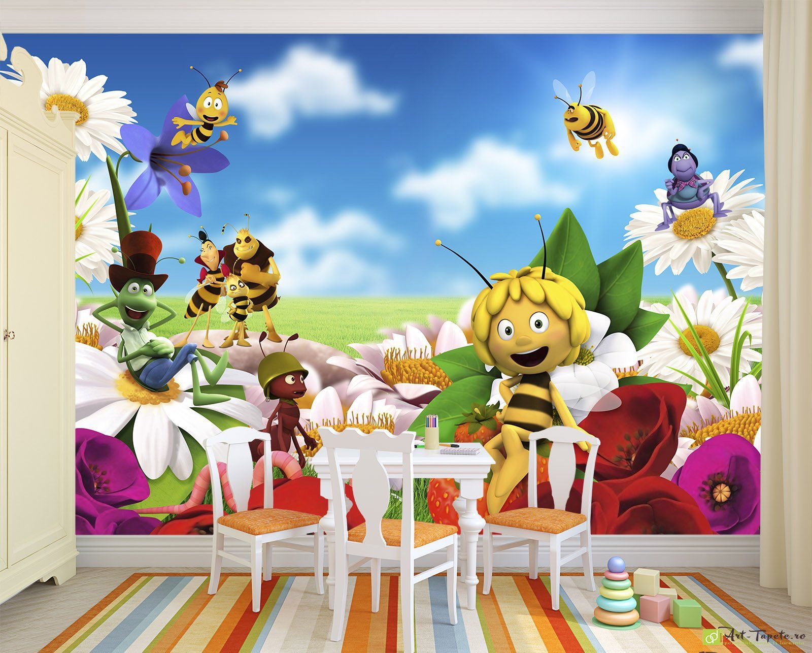 Children's Wallpaper & Wall Murals the Bee. Fototapet.art Amazing Digital Wallpaper add dimension and character for children's bedrooms