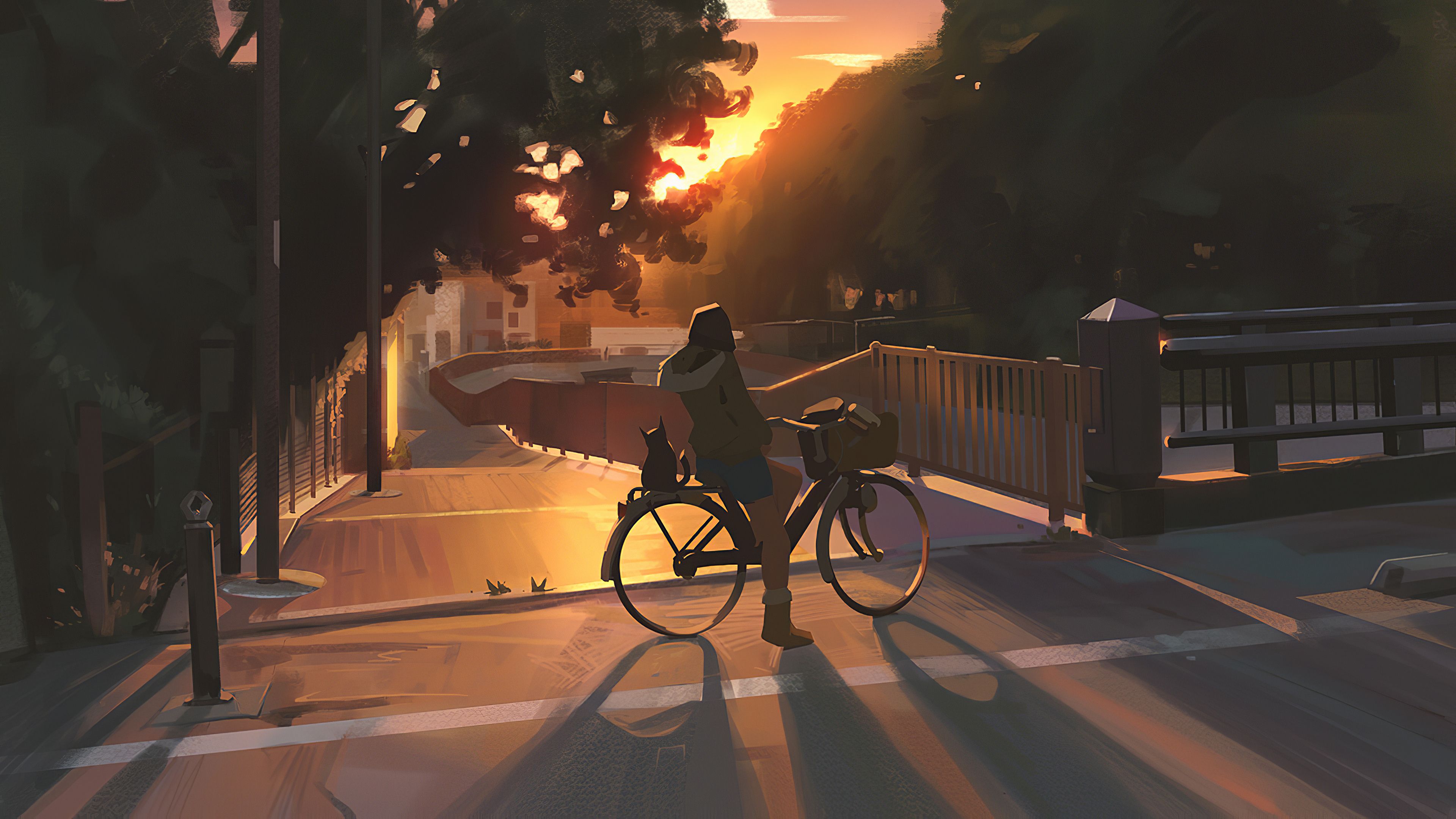 Evening Cycle Ride 4k, HD Artist, 4k Wallpaper, Image, Background, Photo and Picture
