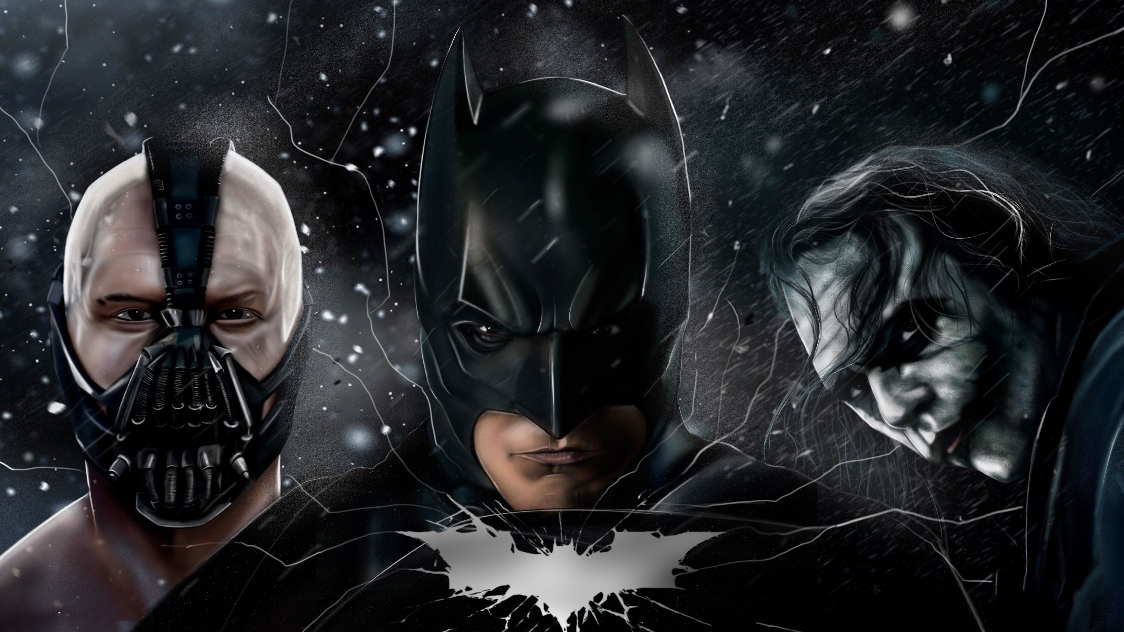 The Dark Knight Batman Joker Bane 5k And Batman Wallpaper HD HD Wallpaper
