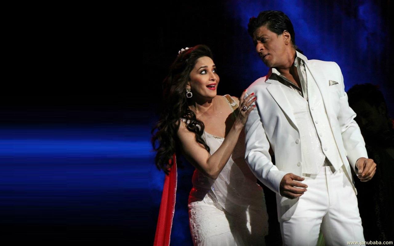 Shahrukh Khan with Madhuri Dixit wallpaper - (1280x800), Janubaba.com