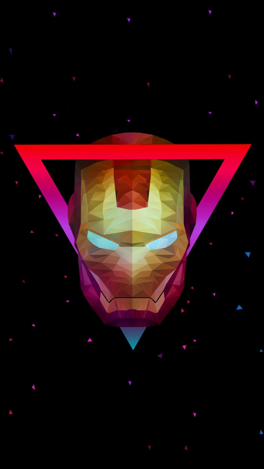Downaload Low poly, helmet, artwork, Iron man wallpaper for screen 1080x1920, Samsung Galaxy S4, S. Iron man wallpaper, Cute wallpaper for android, Man wallpaper