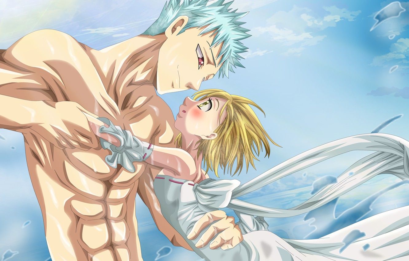 Wallpaper anime, art, Nanatsu no Taizai, The seven deadly sins, Ban, Elaine image for desktop, section сёнэн