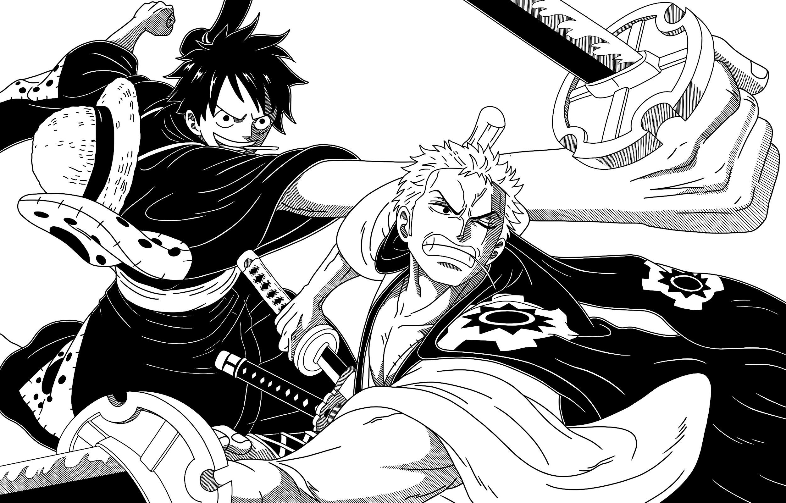 Luffytaro Zorojuro From OPTC In Manga Style!