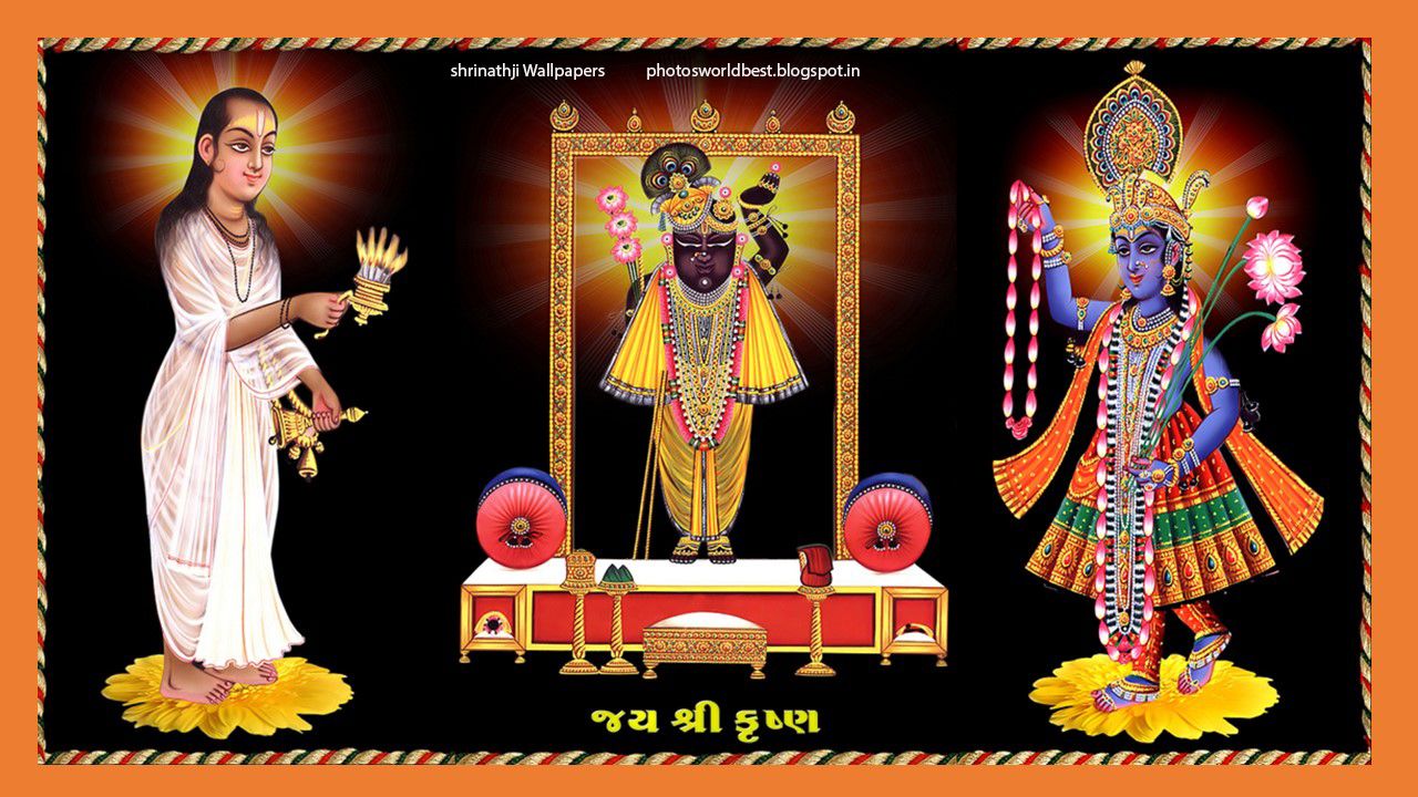 Mukharvind Shrinathji Wirh Dark Background HD Wallpaper