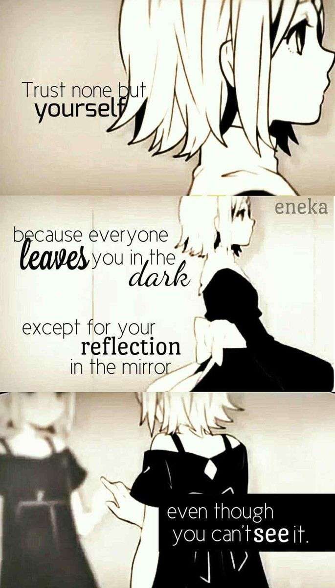 Loneliness Sad Anime Quotes Wallpaper