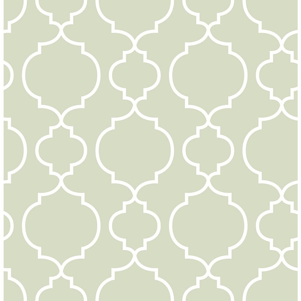 A Street Prints Desiree Sage Quatrefoil Paper Strippable Roll Wallpaper (Covers 56.4 Sq. Ft.) 2657 22258 Home Depot