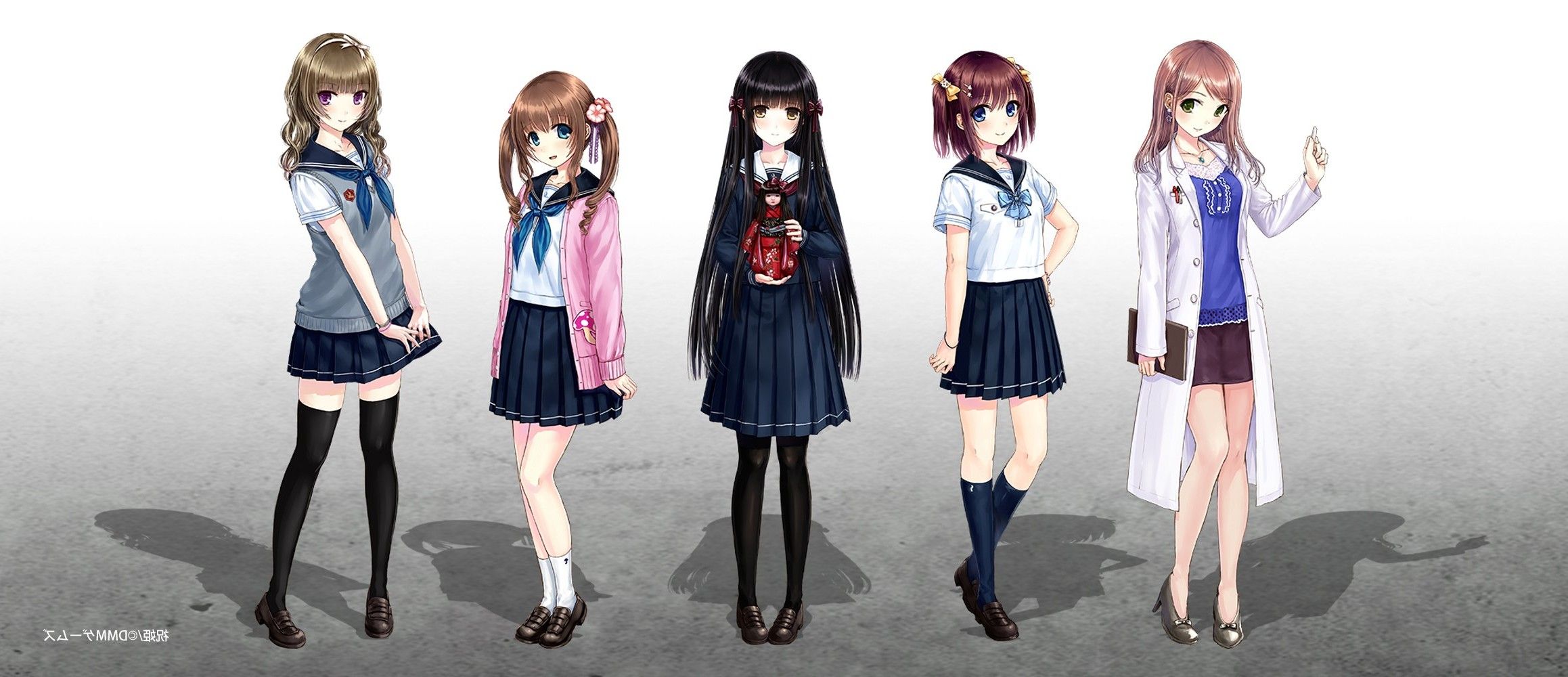 original characters anime anime girls school uniform HD wallpaper, Background