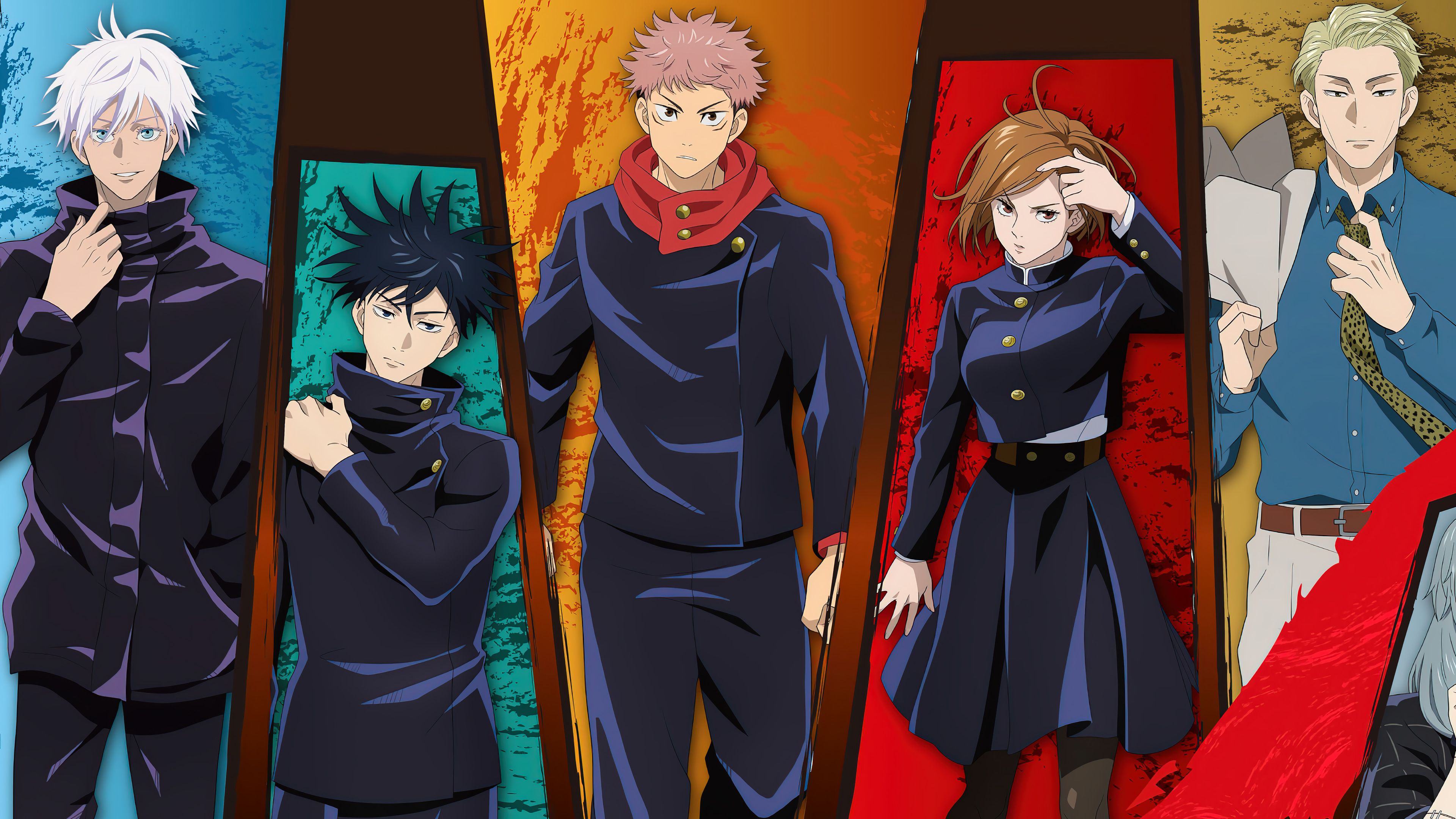 Characters from Jujutsu Kaisen Anime Wallpaper 4k Ultra HD