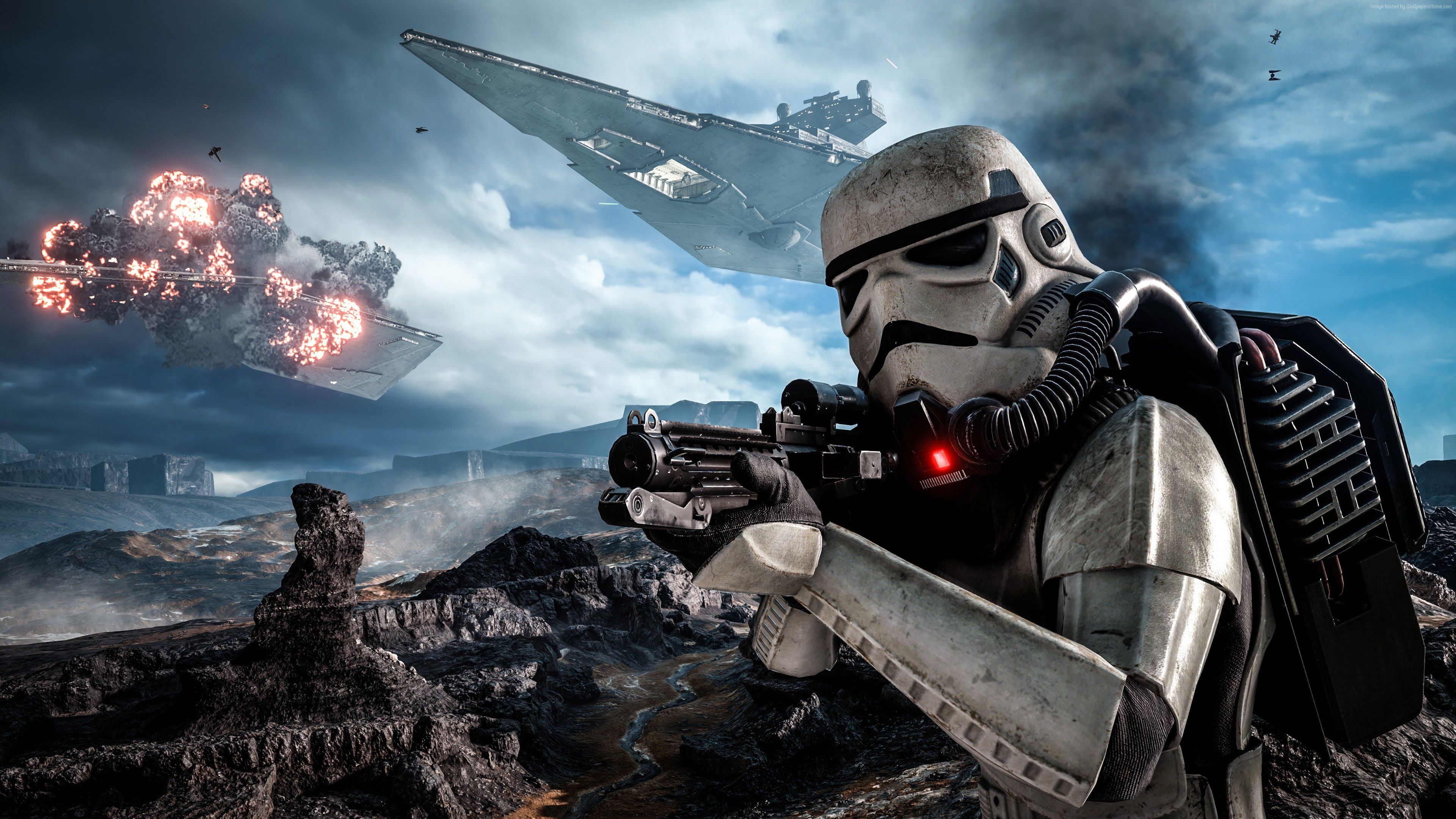 Star Wars Gameplay Battle Of Hoth Battlefront Stormtrooper Desktop HD Wallpaper For Mobile Phones Tablet And Pc 3840x2160, Wallpaper13.com