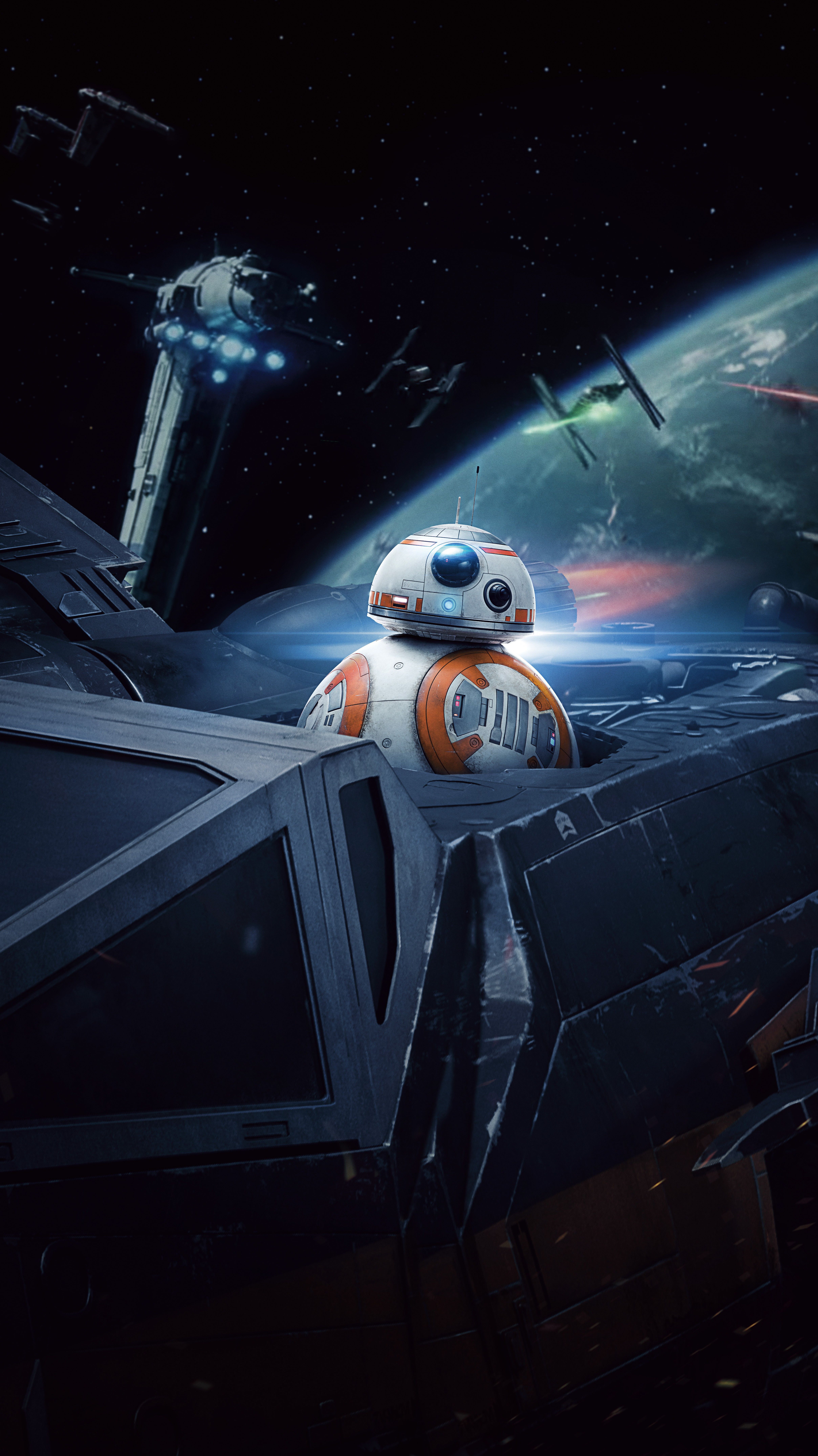 Star Wars The Last Jedi Mobile HD Wallpaper. Star wars bb8, Poster de star wars, Camisa star wars