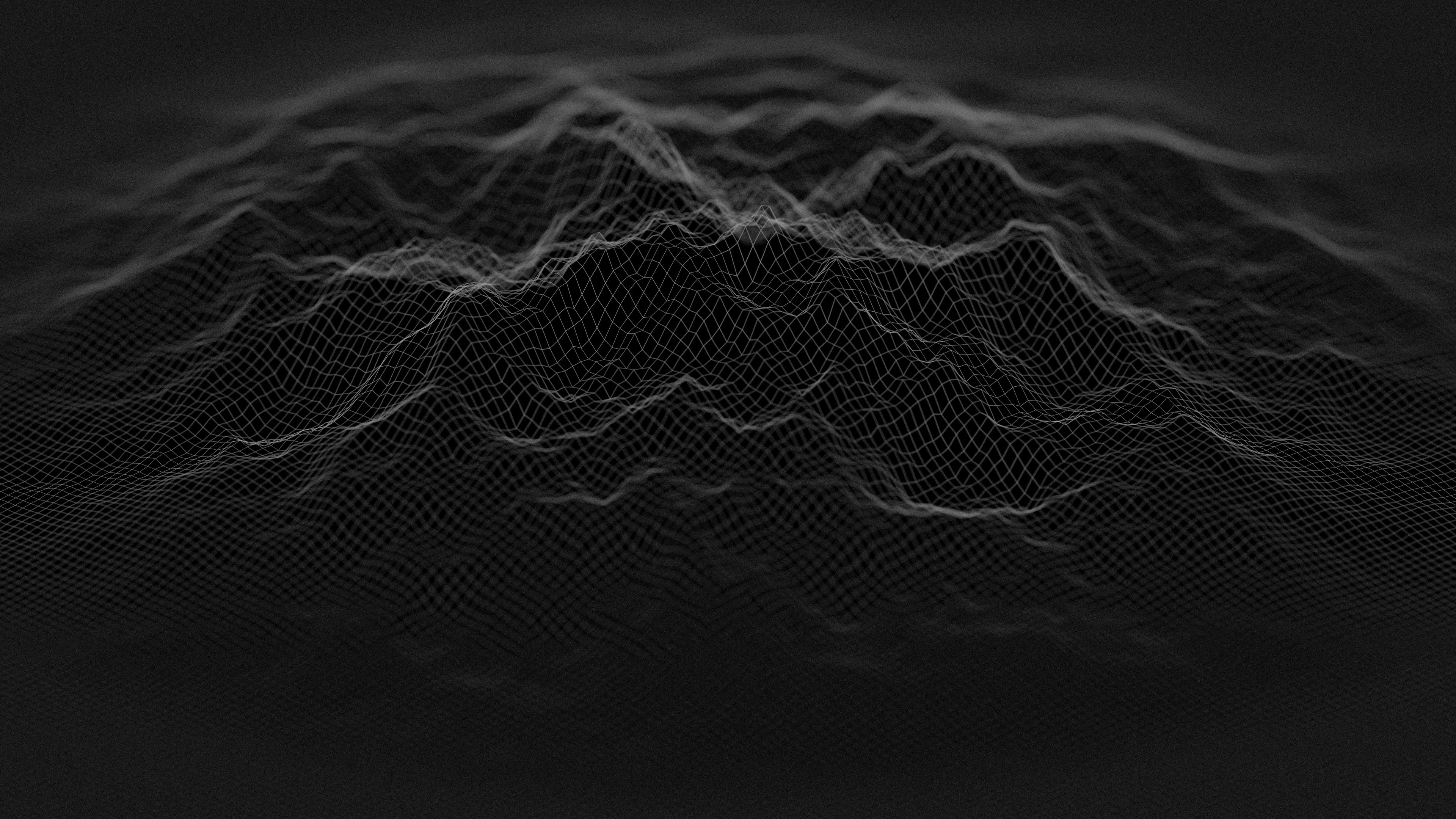 Black and White Abstract Wallpaper 4K