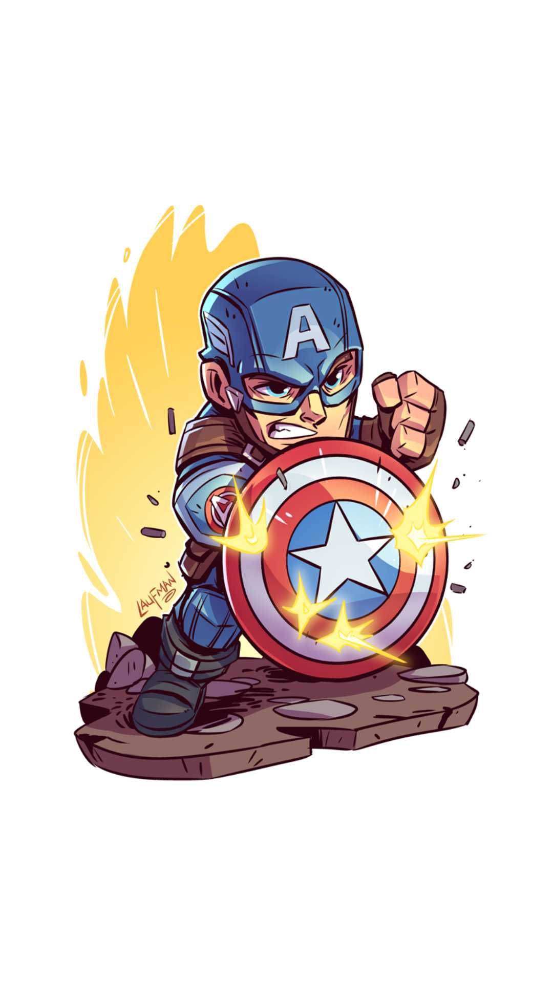 Captain America Minimal Cute iPhone Wallpaper. Avengers cartoon, Marvel cartoons, Marvel comics wallpaper