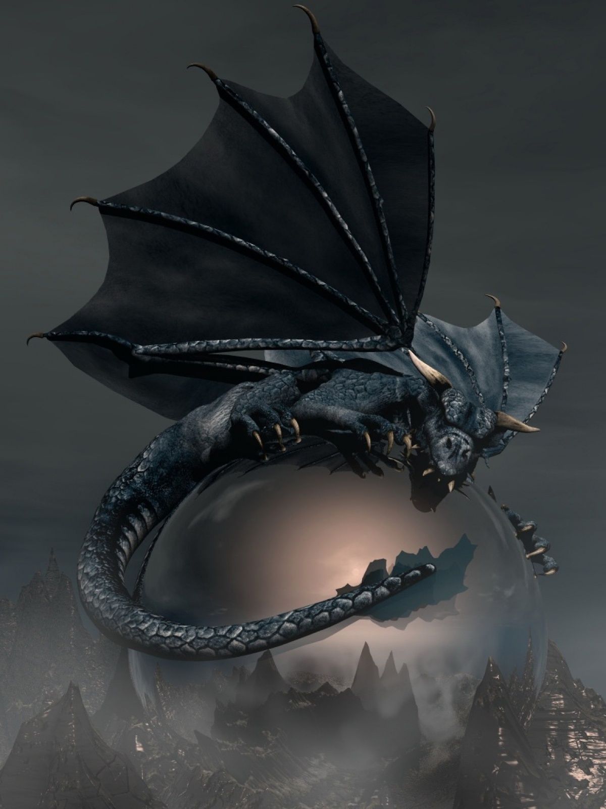 Black Dragon Mobile Wallpaper