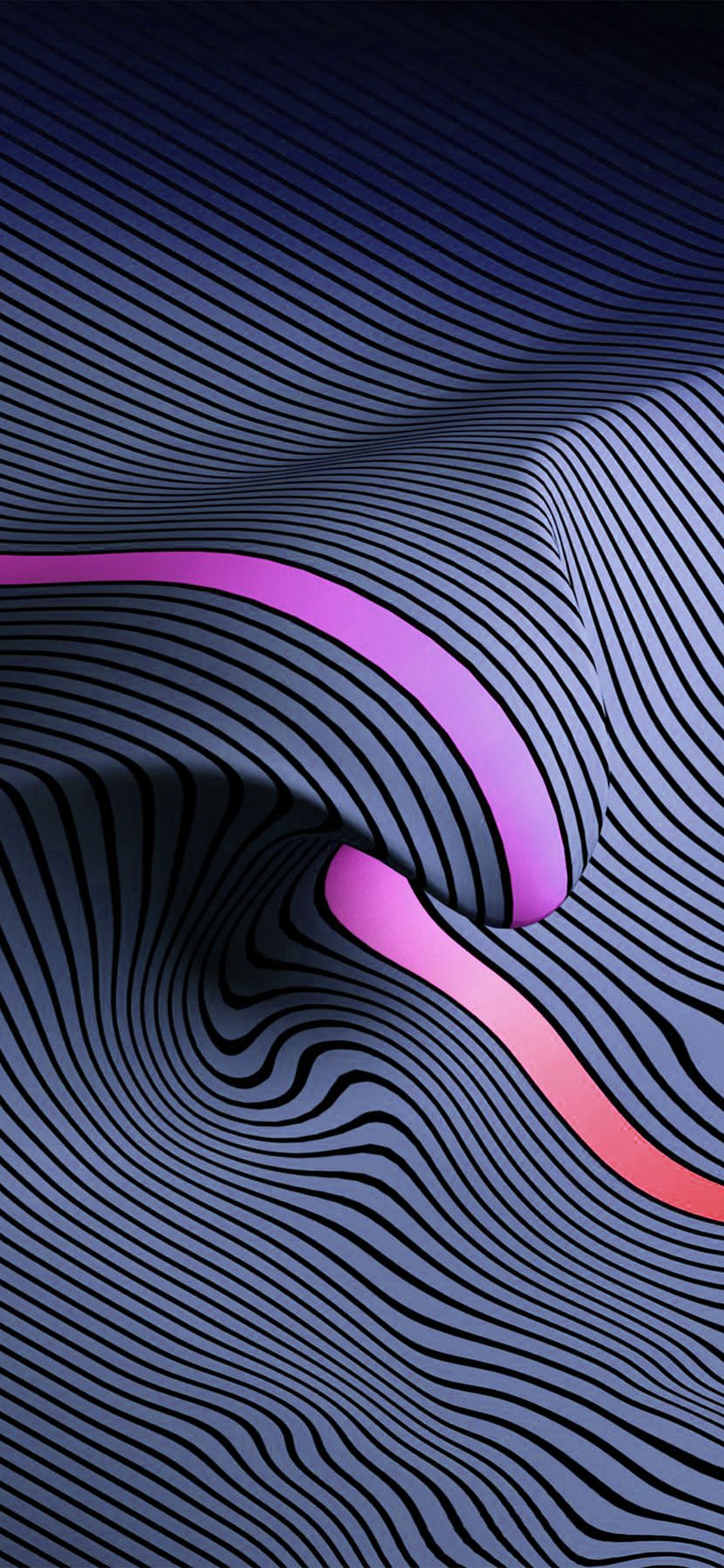 iPhone X wallpaper. blue line digital abstract pattern background