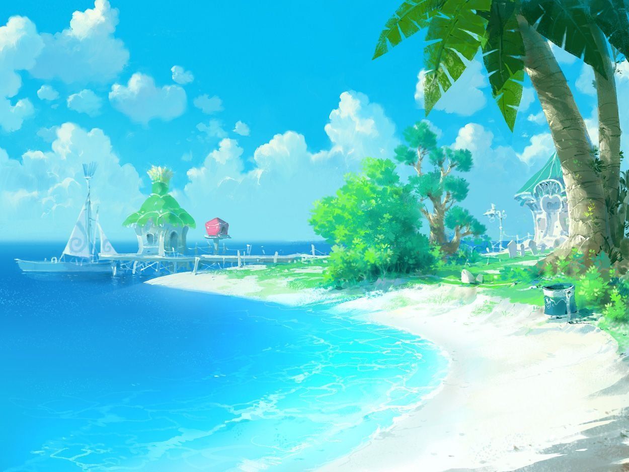 Anime Summer Beach Wallpaper Free Anime Summer Beach Background