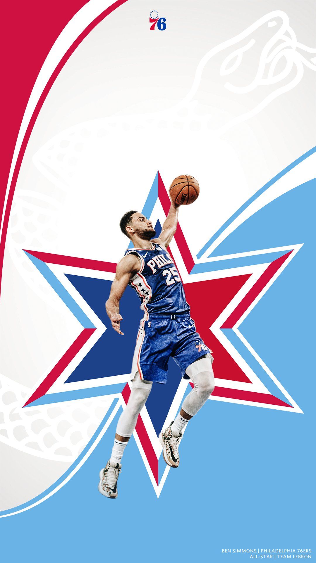 Philadelphia 76ers Phone Wallpaper by Michael Tipton  Mobile Abyss