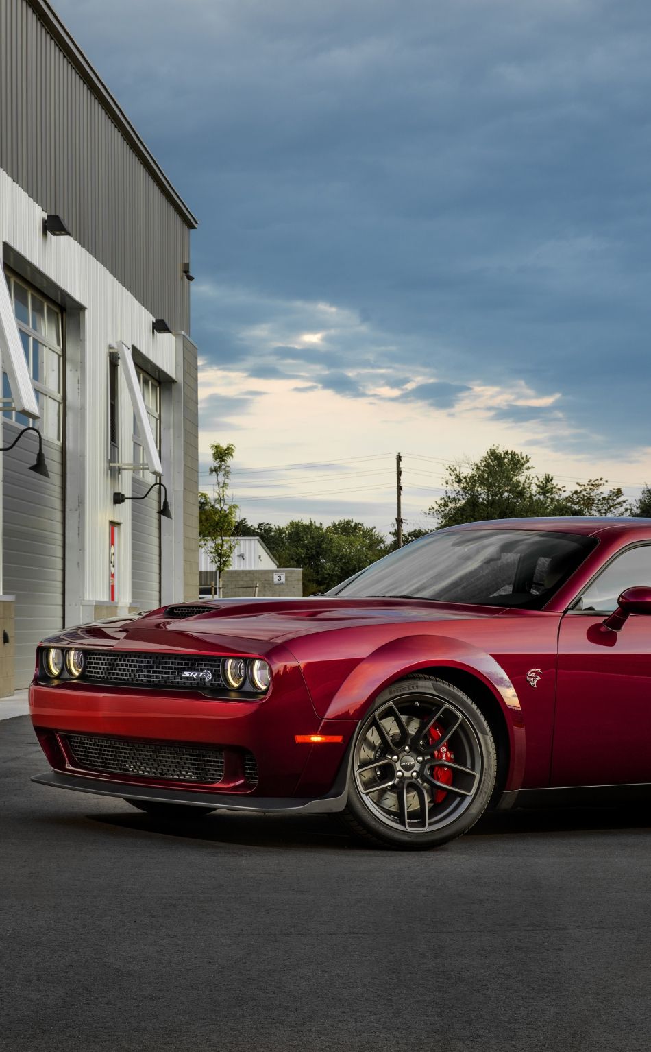 Download 950x1534 Wallpaper Dodge Challenger Demon Srt, Blood Red, Muscle Car, Iphone, 950x1534 HD Image, Background, 19533
