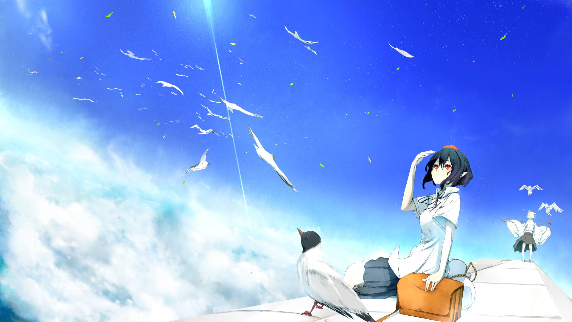 Blue Anime Scenery HD Wallpaperx1080