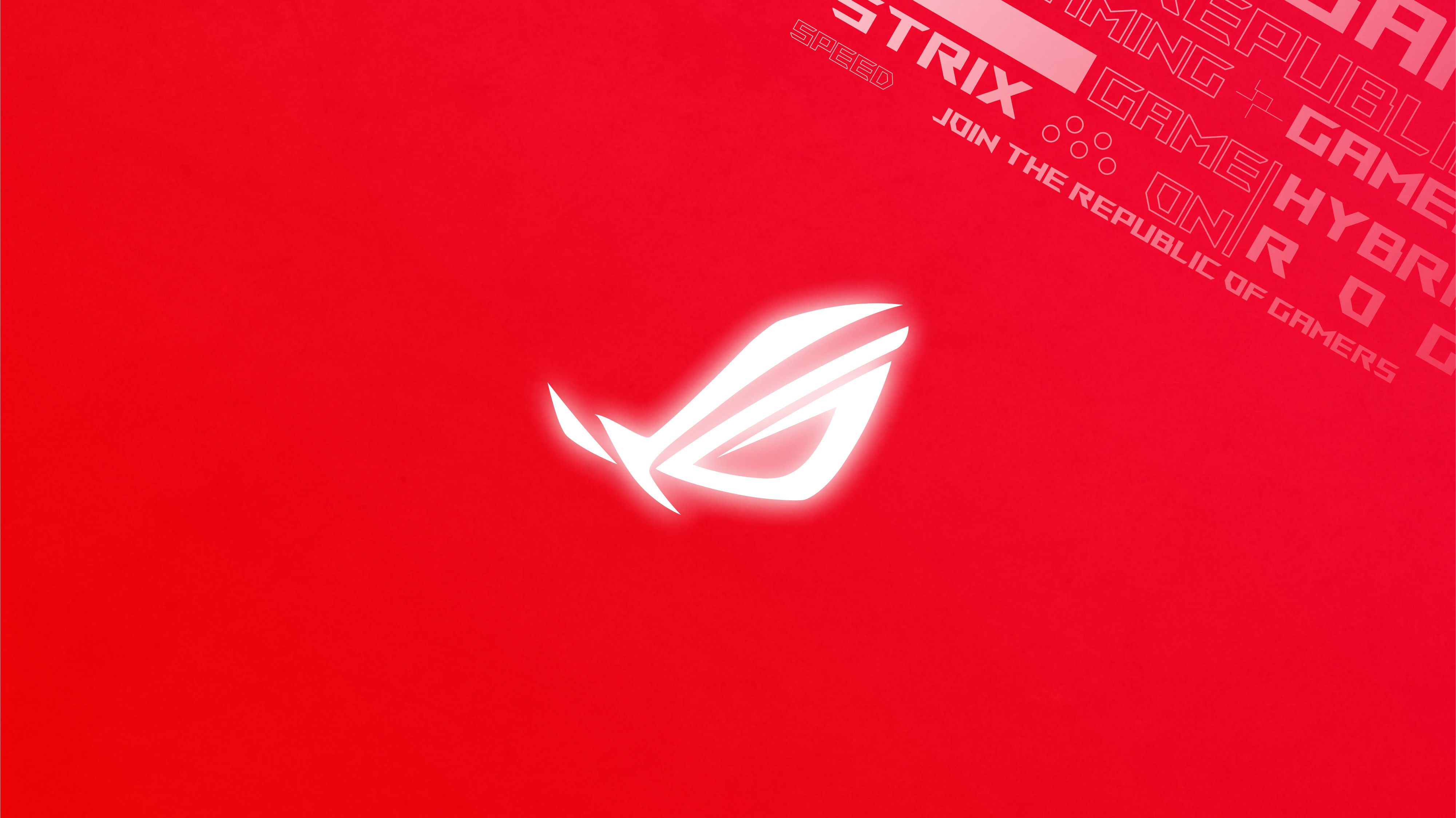 Rog Logo Red Background 4k, HD Computer, 4k Wallpaper, Image, Background, Photo and Picture