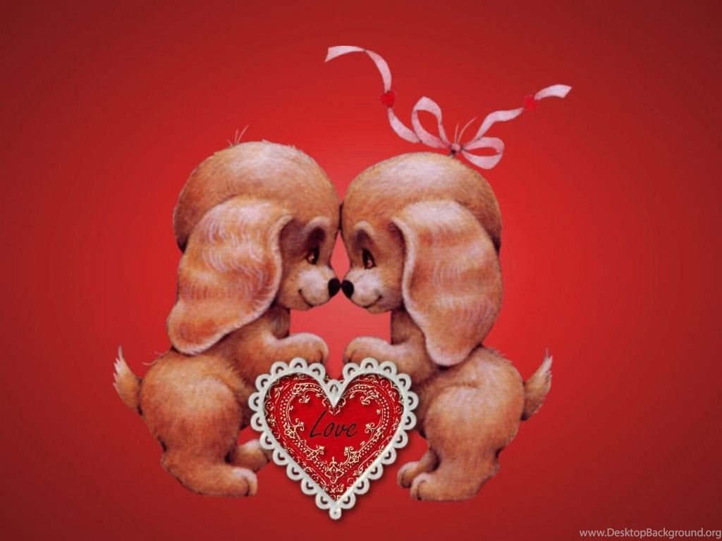 Cute Animal Valentines Day Wallpaper