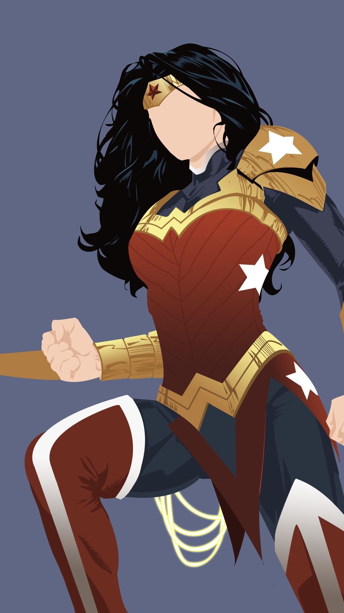Animated Wonder Woman Cartoon Wallpaper