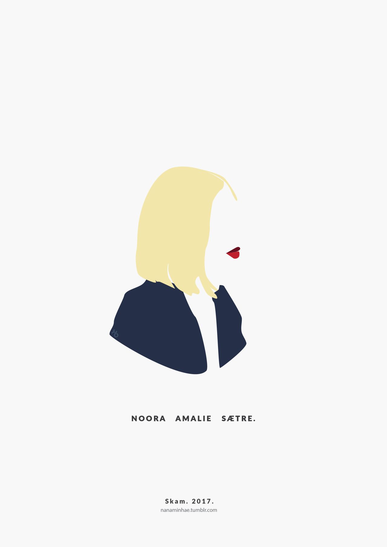 Noora Amalie Sætre. Ver. II. SKAM. 2017. __________minimal Project (Part Twenty Four) Source: Nanaminhae.tumblr.com (pl. Skam Wallpaper, Fan Art, Skam Aesthetic