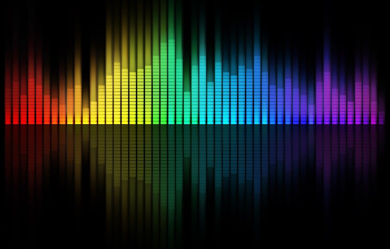 Wallpaper reflection, music, color, equalizer image for desktop, section разное