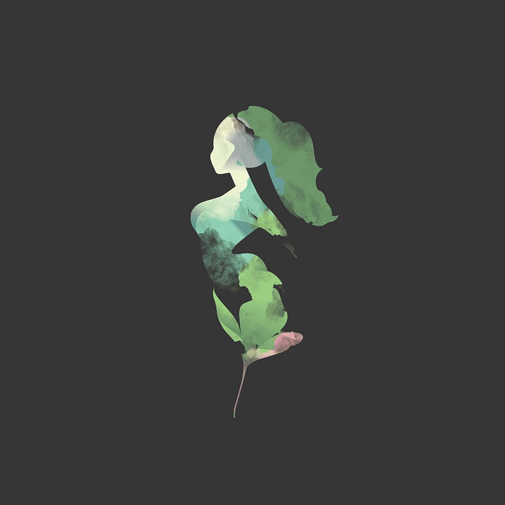 Android wallpaper. flower dark woman illustration art