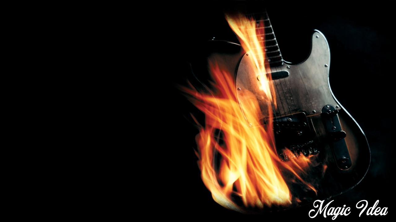 Fire Guitar Wallpaper for Android