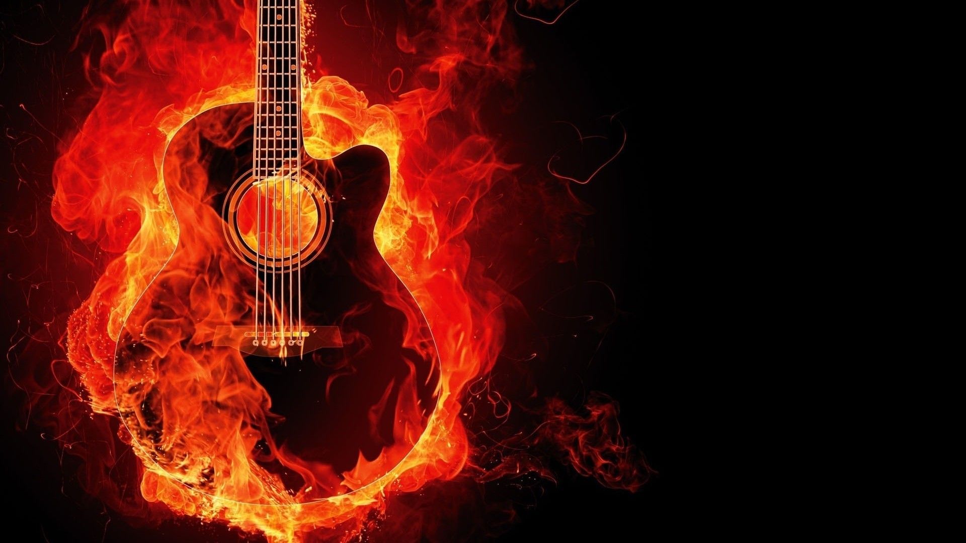 Fire Guitar Art 21270 HD Wallpaper Picture Of Guitars Wallpaper & Background Download