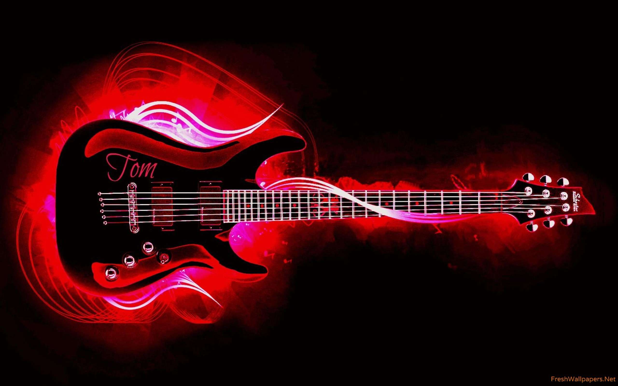 Red Electric Guitar Wallpaper