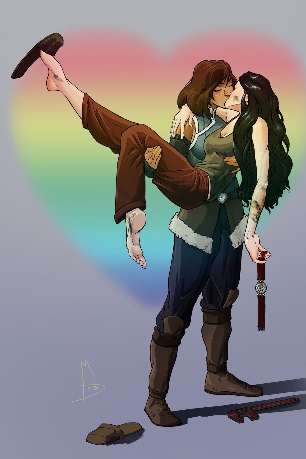 Korra and Asami Wallpaper