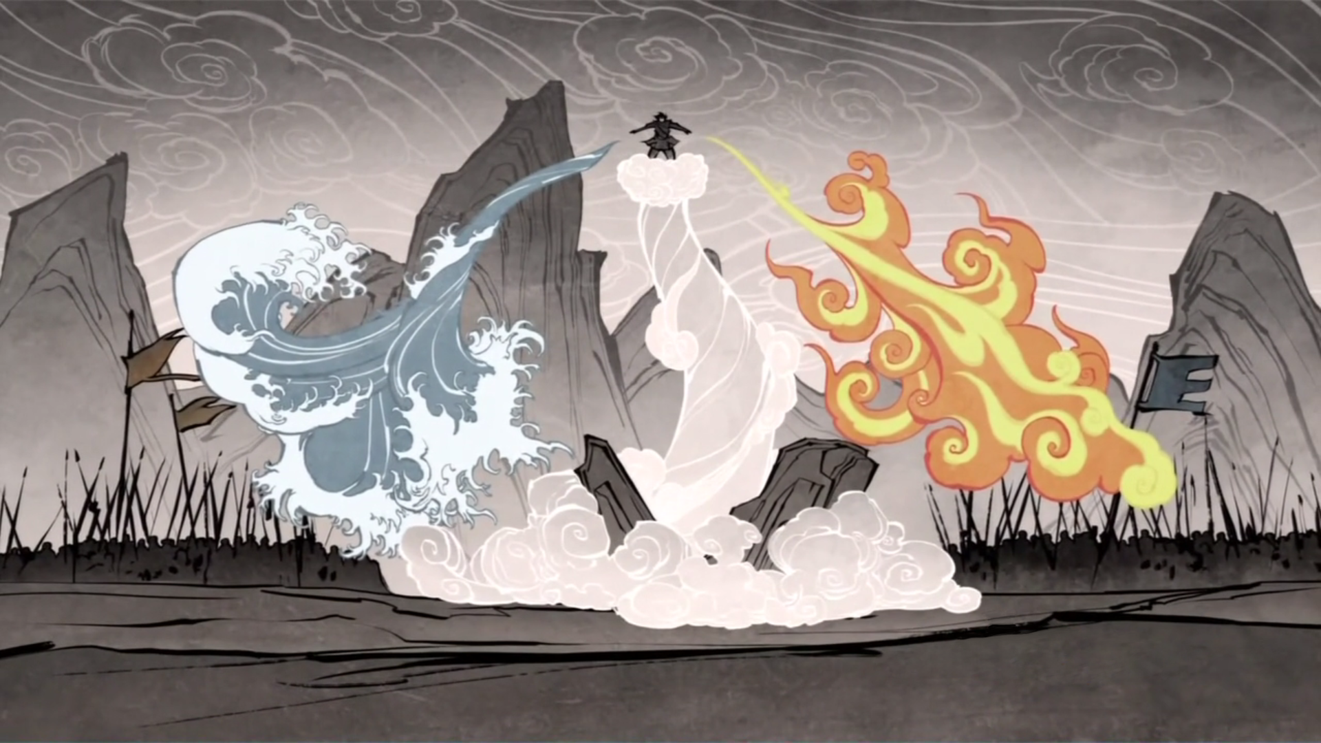 #Avatar Wan, #The Legend of Korra, #four elements, #Wan (Legend of Korra), #elements, wallpaper HD Wallpaper