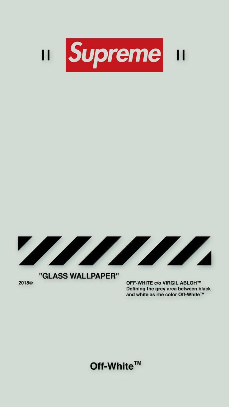 White Supreme iPhone Wallpaper