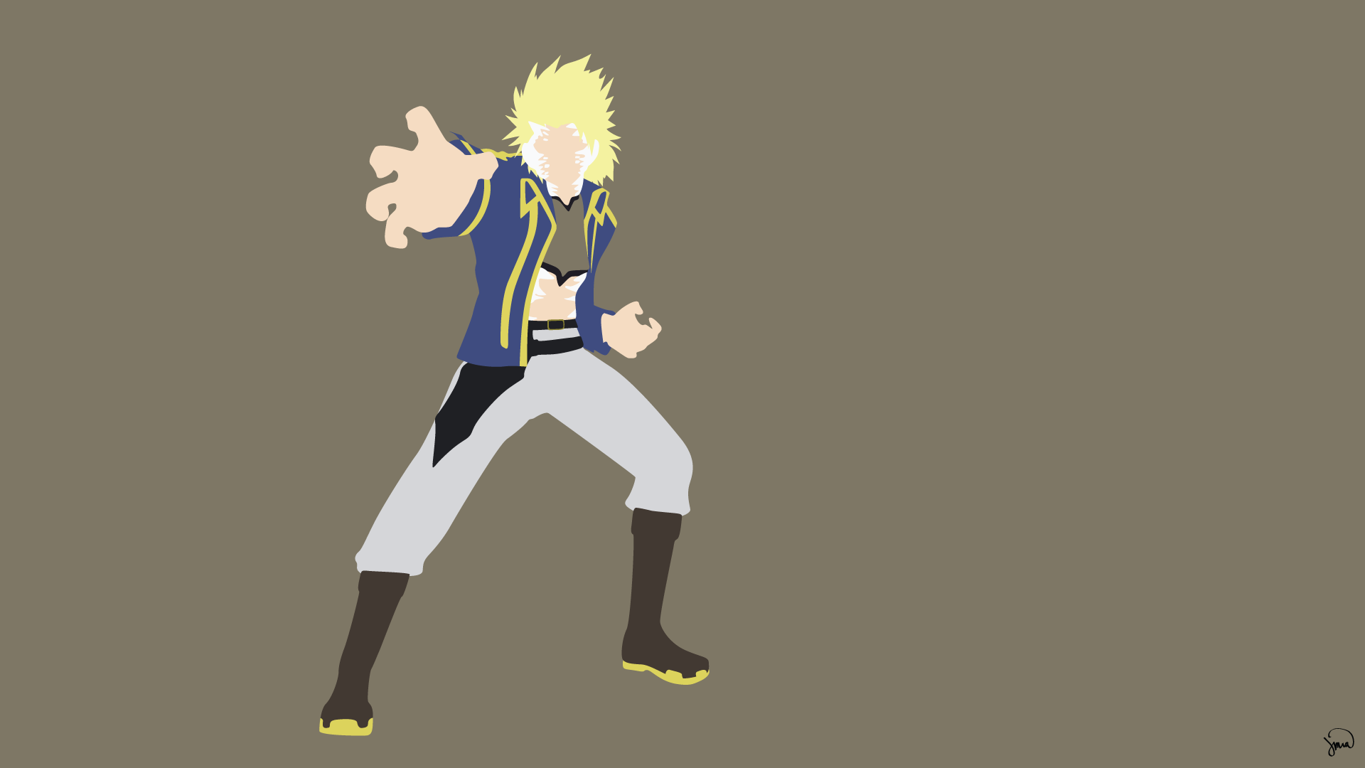 Sting Eucliffe Fairy Tail Minimalistic Wallpaper by greenmapple17. Daily Anime Art